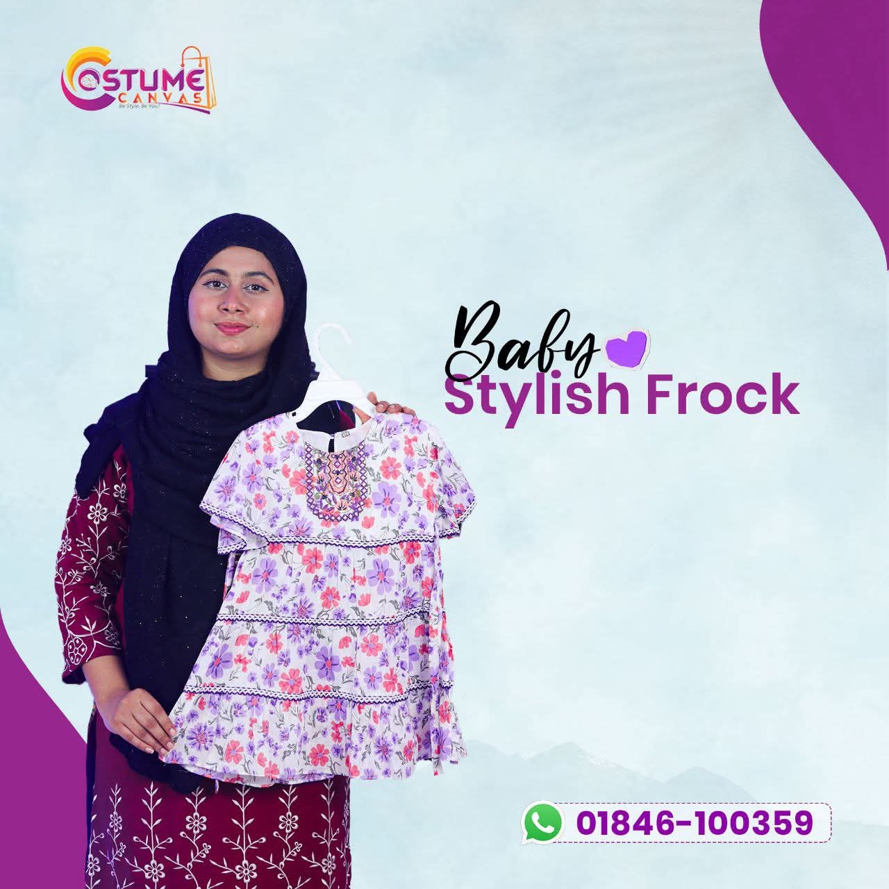 Flower Print stylish Frock