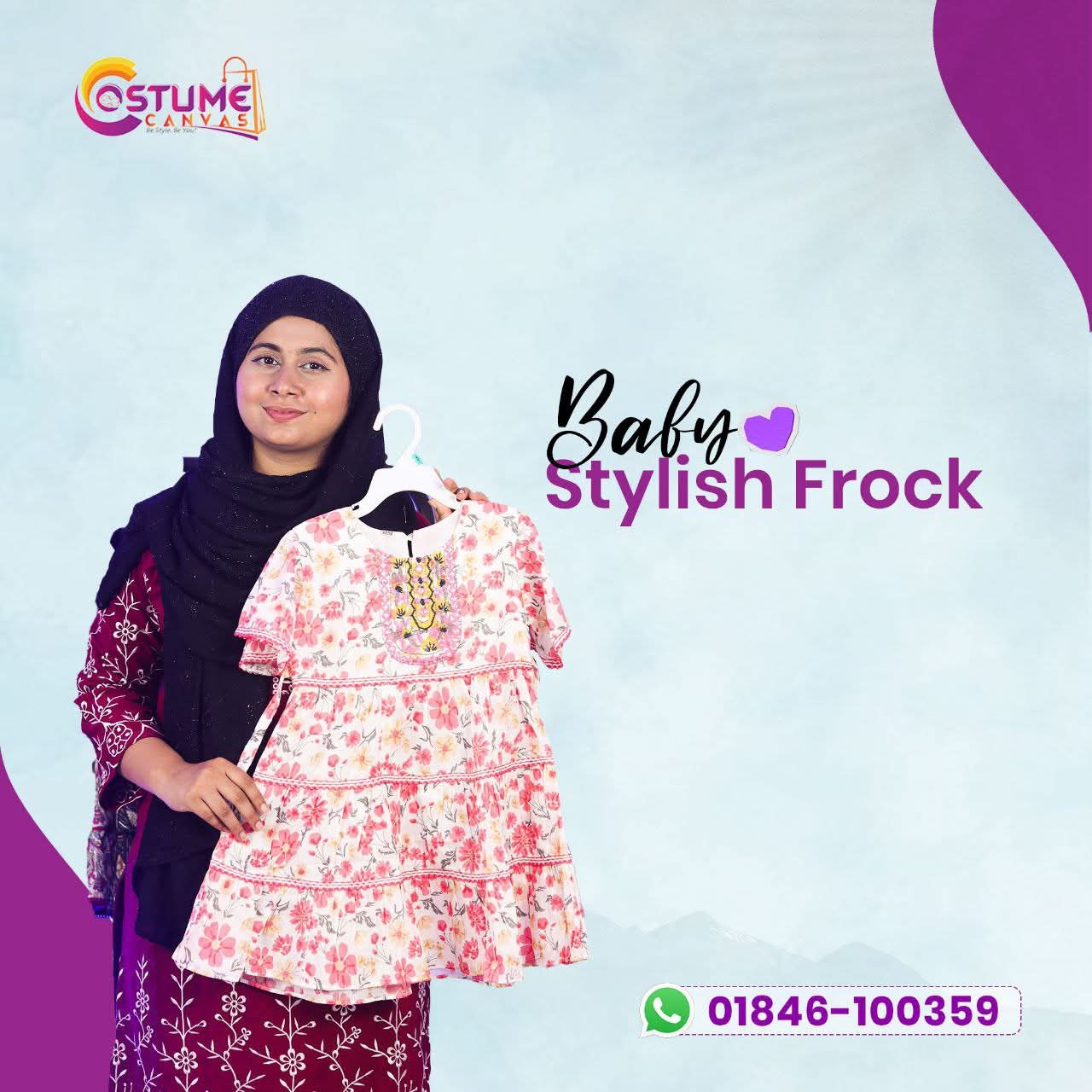 Flower Print stylish Frock