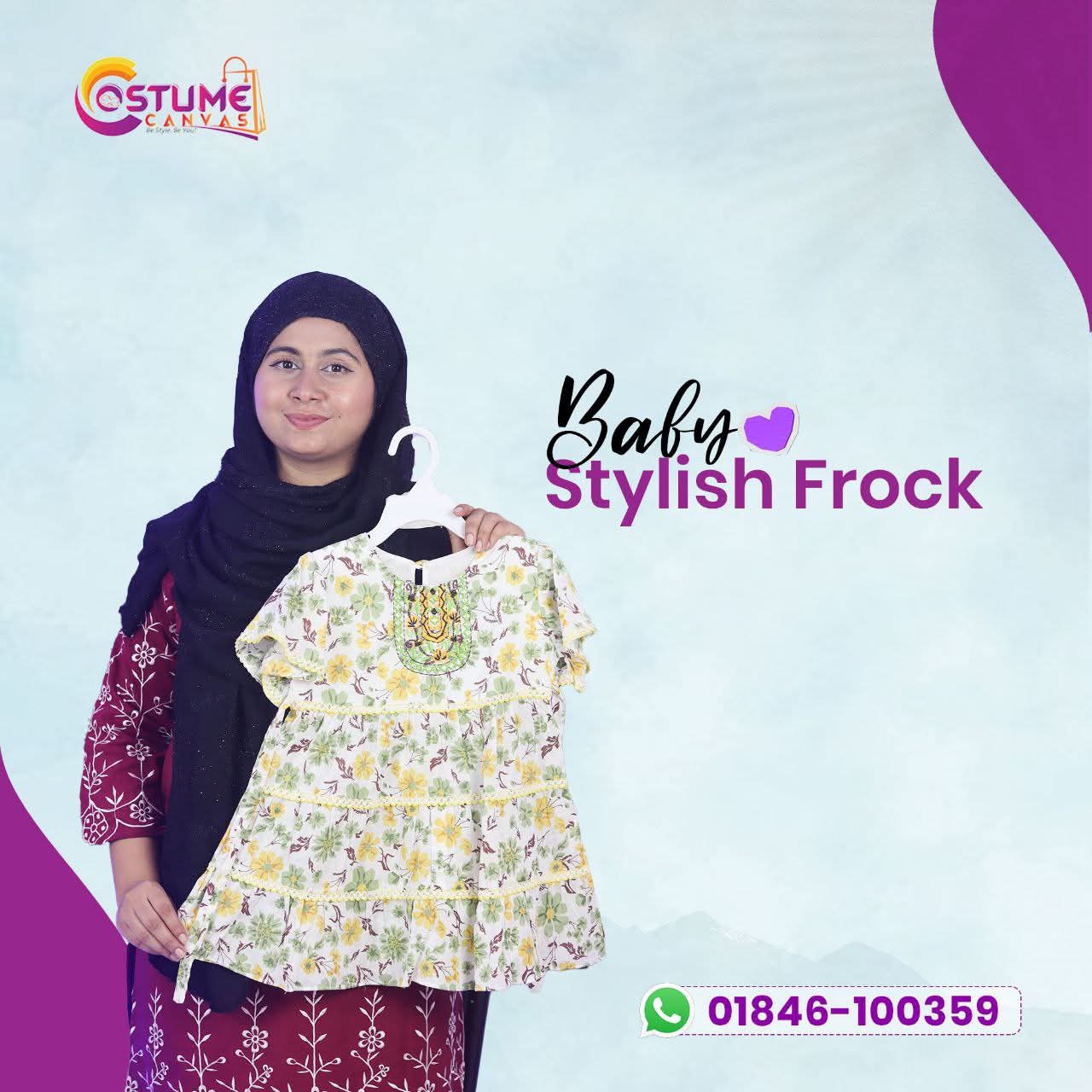 Flower Print stylish Frock