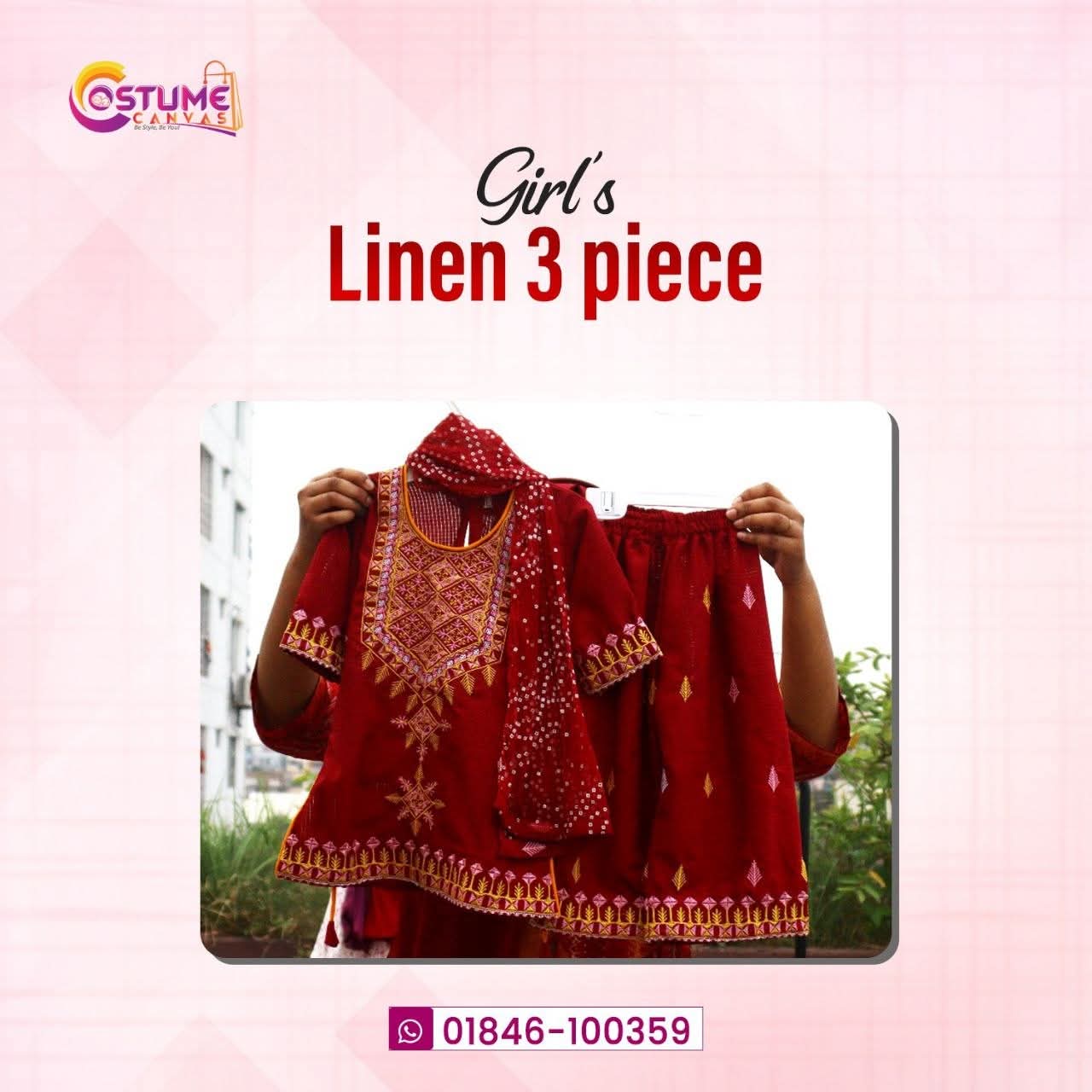 Embroidery Linen 3pcs