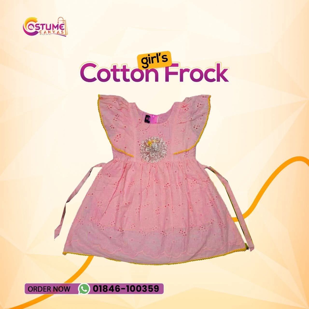 Cutwork cotton frock