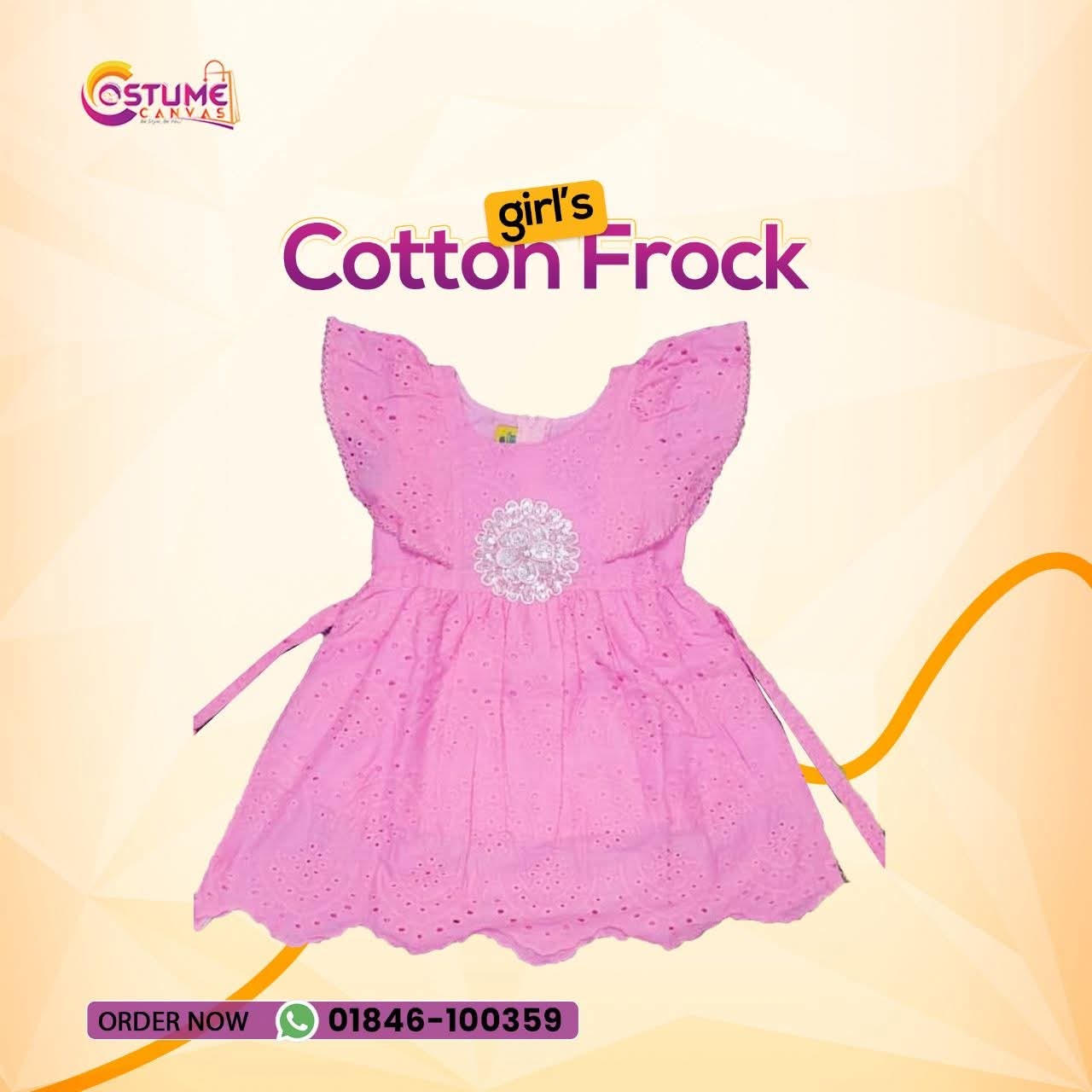 Cutwork cotton frock