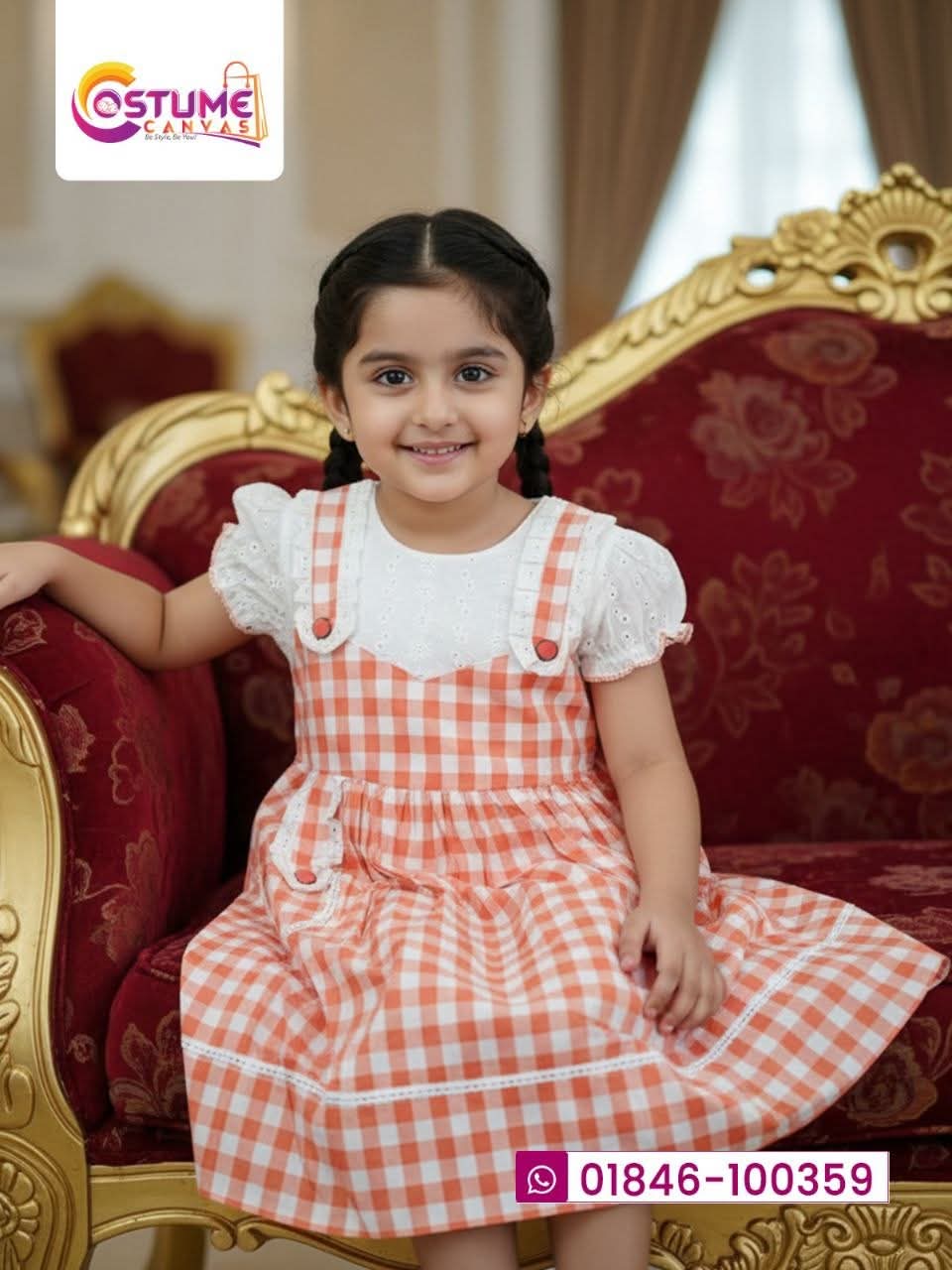 Box Check Cotton Frock