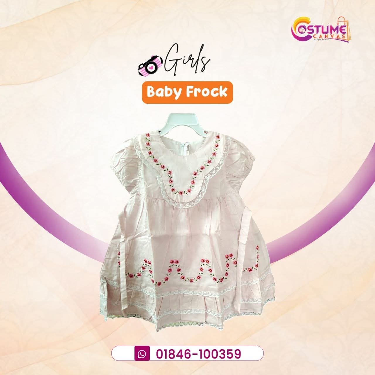 Cotton Embroidery baby Frock
