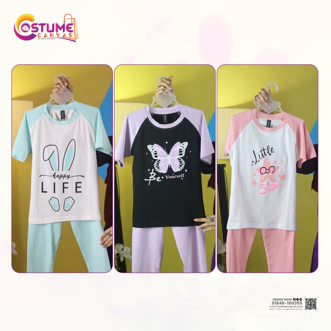 Girls Half-sleeve t-shirt & leggings set